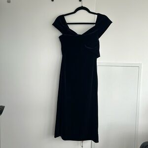 Zara off shoulder velour dress